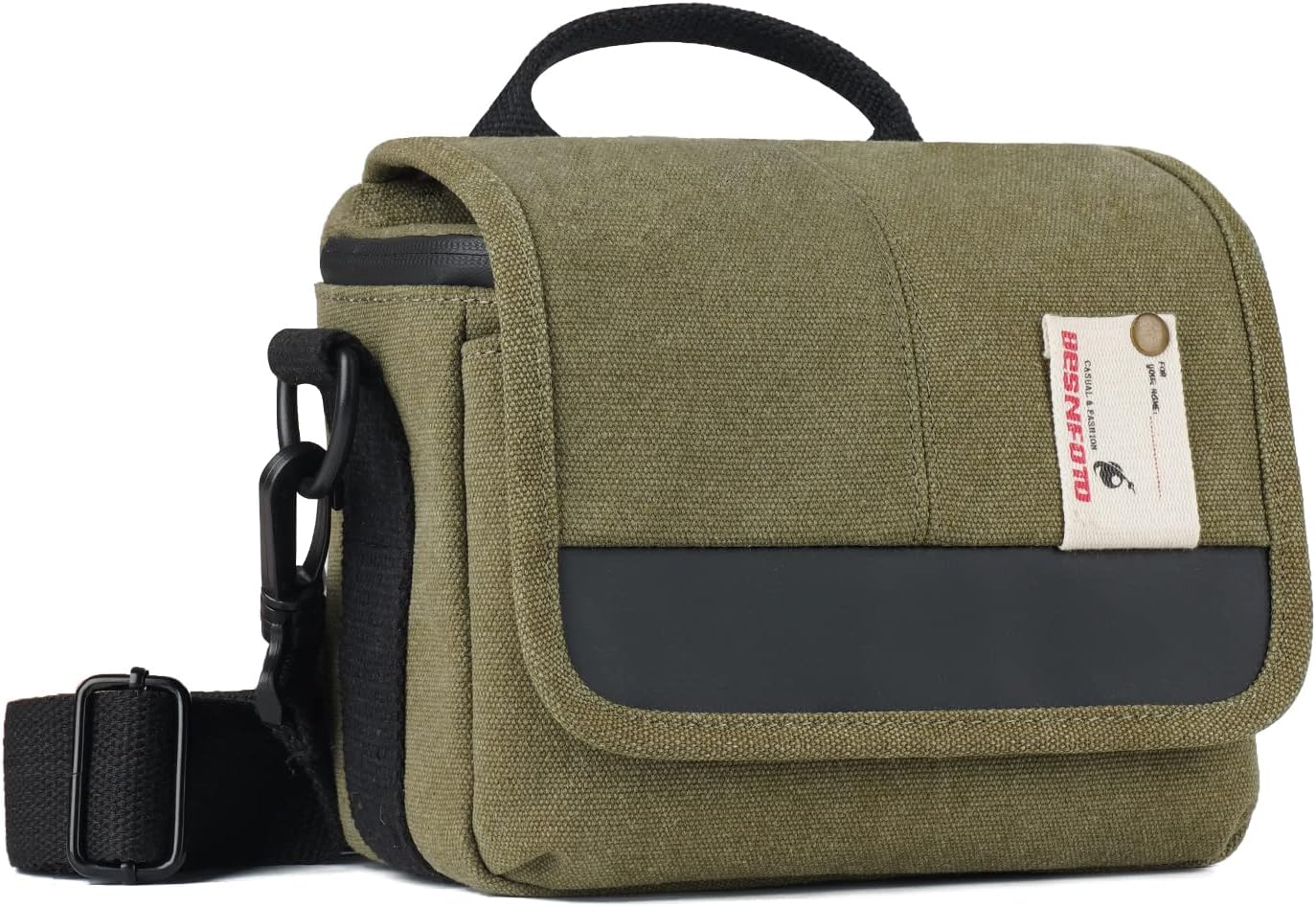 Besnfoto Camera Bag Small Crossbody Camera Shoulder Bag Purse Waterproof Canvas Cute Compact Camera Messenger Bag Case for Mirrorless DSLR SLR Women and Men