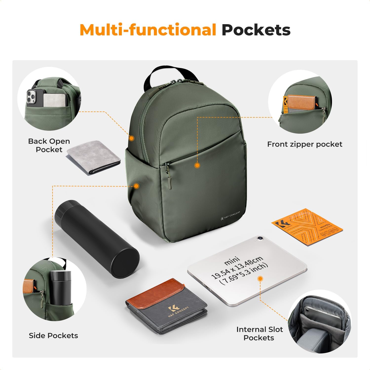 K&F Concept Small Camera Bag for Photographer, Camera Sling Crossbody bag for DSLR/SLR/Mirrorless Camera, Compact Camera Case for Men and Women - Image 3