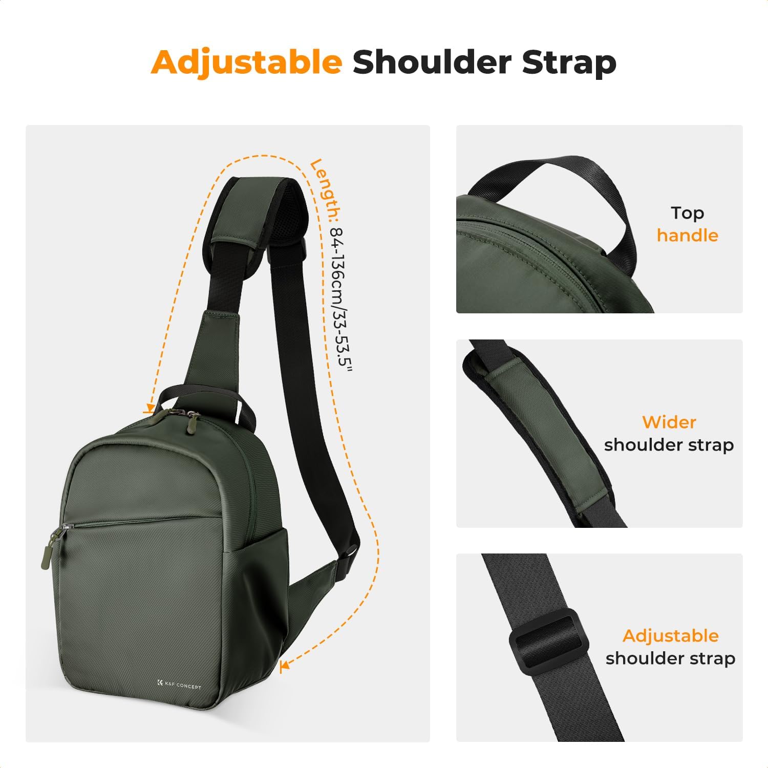 K&F Concept Small Camera Bag for Photographer, Camera Sling Crossbody bag for DSLR/SLR/Mirrorless Camera, Compact Camera Case for Men and Women - Image 5