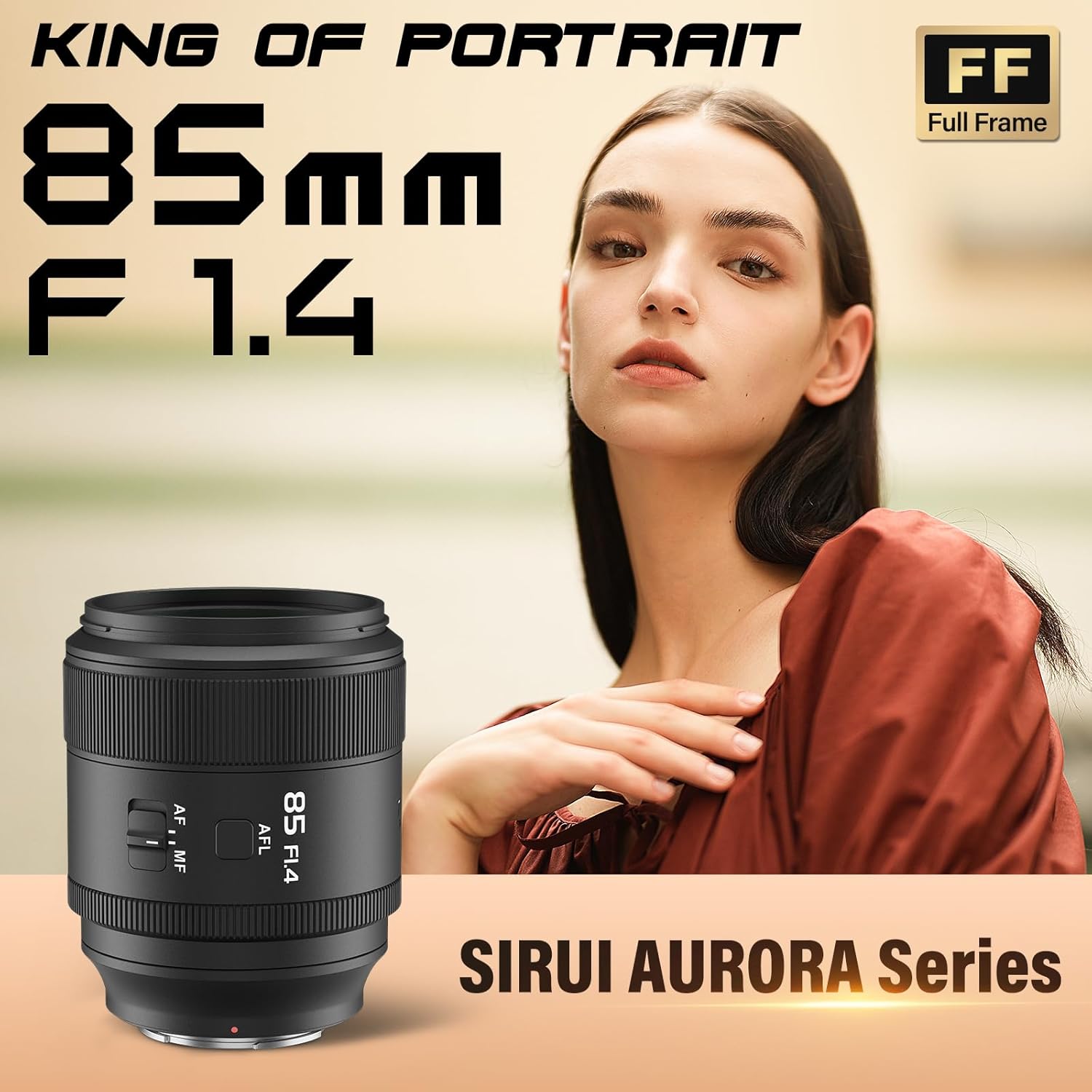 SIRUI Aurora 85mm F1.4 Full Frame Auto Focus Lens, Telephoto Prime Portrait Lens for E Mount Cameras FX3, FX6, A7 Series, A7R Series, A7S Series, A9, ZV-E1, Black - Image 2