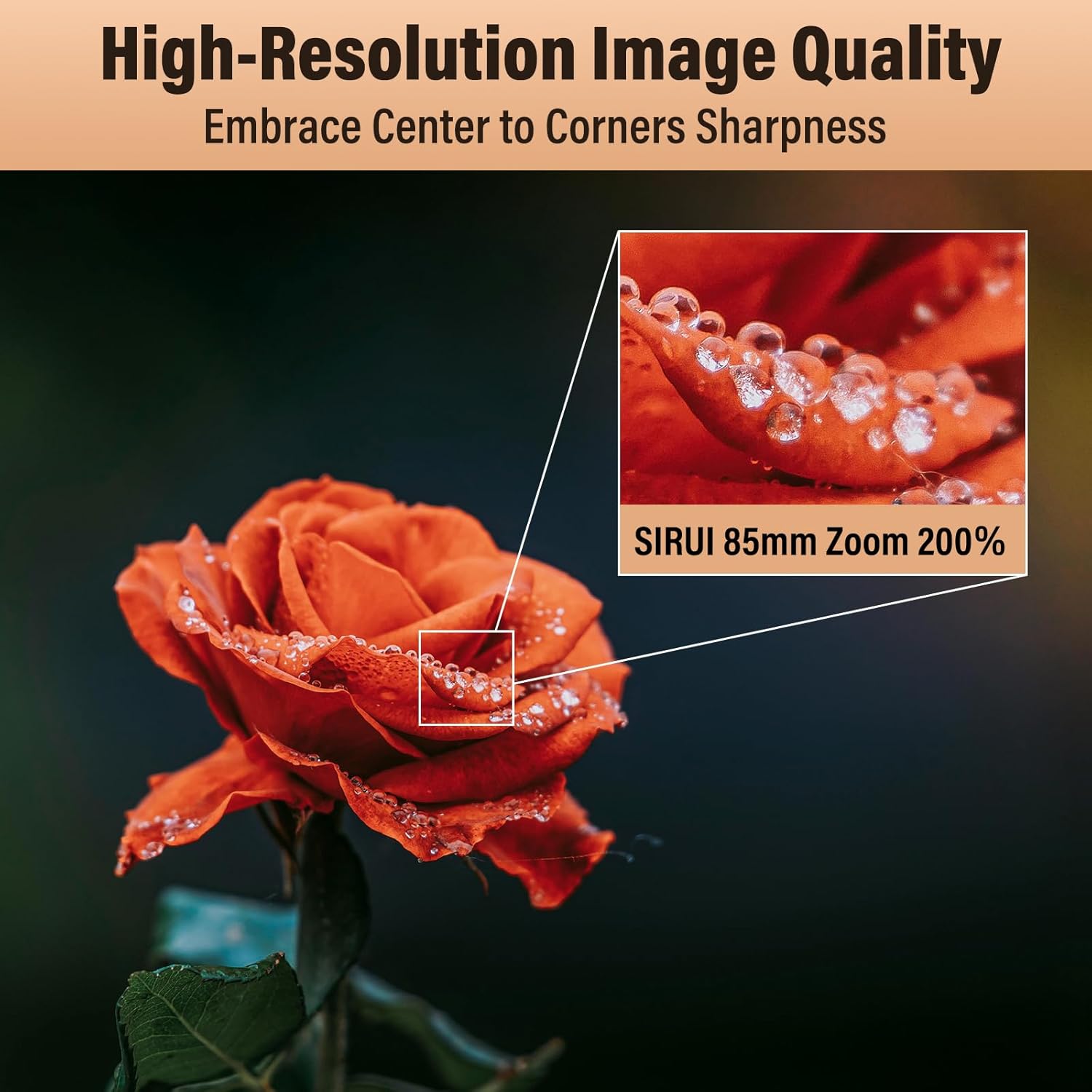 SIRUI Aurora 85mm F1.4 Full Frame Auto Focus Lens, Telephoto Prime Portrait Lens for E Mount Cameras FX3, FX6, A7 Series, A7R Series, A7S Series, A9, ZV-E1, Black - Image 3