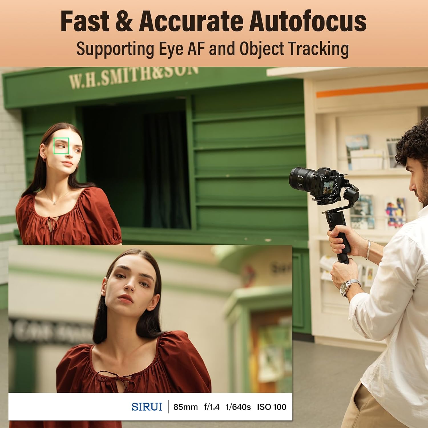 SIRUI Aurora 85mm F1.4 Full Frame Auto Focus Lens, Telephoto Prime Portrait Lens for E Mount Cameras FX3, FX6, A7 Series, A7R Series, A7S Series, A9, ZV-E1, Black - Image 6